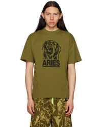 Aries Khaki Rottweiler T Shirt