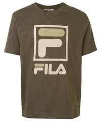 Fila Large Logo Print Crew Neck T Shirt