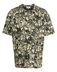 YMC Leaf Print Organic Cotton T Shirt