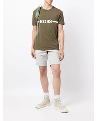 BOSS Logo Print Cotton T Shirt