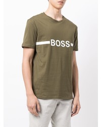 BOSS Logo Print Cotton T Shirt