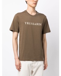 Trussardi Logo Print Cotton T Shirt