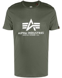 Alpha Industries Logo Print Cotton T Shirt