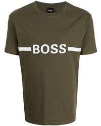 BOSS Logo Print Cotton T Shirt