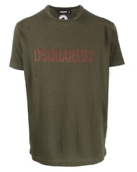 DSQUARED2 Logo Print Cotton T Shirt