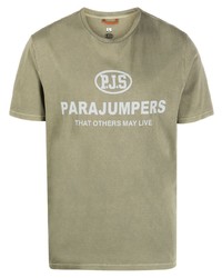 Parajumpers Logo Print Crew Neck T Shirt