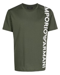 Emporio Armani Logo Print Crewneck T Shirt