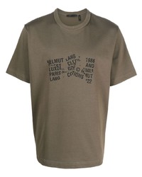 Helmut Lang Logo Print Detail T Shirt