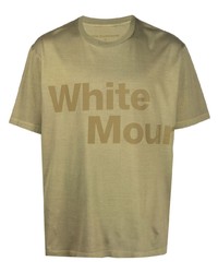 White Mountaineering Logo Print Faded T Shirt