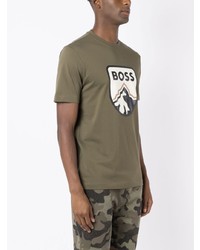 BOSS Logo Print Jersey T Shirt