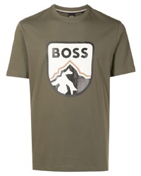 BOSS Logo Print Jersey T Shirt