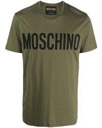 Moschino Logo Print Organic Cotton T Shirt