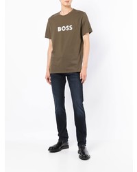 BOSS Logo Print Short Sleeve T Shirt