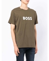 BOSS Logo Print Short Sleeve T Shirt