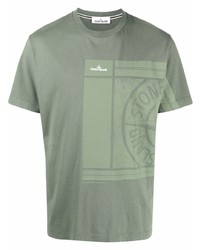 Stone Island Logo Print T Shirt