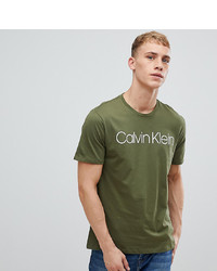 Calvin Klein Logo T Shirt Olive At Asos
