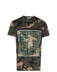 Valentino Multi Logo Camouflage T Shirt