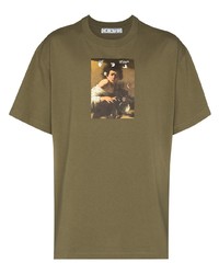 Off-White Off Caravaggio Boy Oversized Ss Tee Grn
