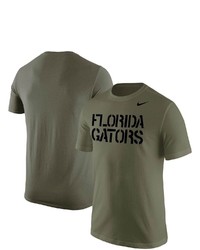 Nike Olive Florida Gators Stencil Wordmark T Shirt