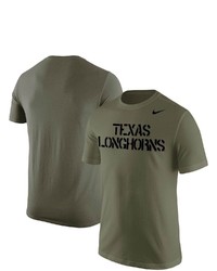 Nike Olive Texas Longhorns Stencil Wordmark T Shirt