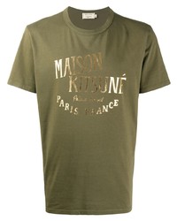 MAISON KITSUNÉ Palais Royal Print Cotton T Shirt