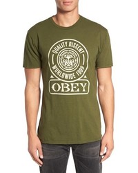 Obey Quality Dissent Graphic Crewneck T Shirt
