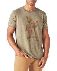 Lucky Brand Rocker Bear Cotton Blend Graphic Tee In Dark Olive At Nordstrom