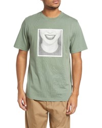 Wood Wood Sami Smile Cotton Graphic Tee In Light Green At Nordstrom