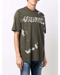 DSQUARED2 Short Sleeved Paint Splatter T Shirt