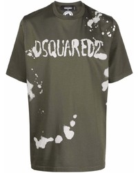 DSQUARED2 Short Sleeved Paint Splatter T Shirt
