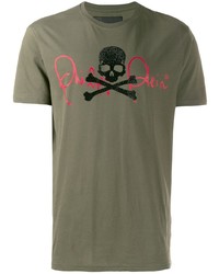 Philipp Plein Signature Embellished Skull T Shirt