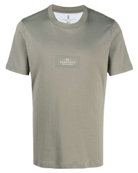 Brunello Cucinelli Slogan Print Short Sleeve T Shirt