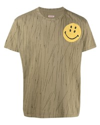 KAPITAL Smiley Print Cotton T Shirt