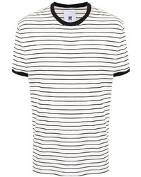 PT TORINO Stripe Print Short Sleeved T Shirt