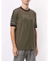 Fila Striped Shoulder Logo T Shirt