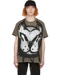 Givenchy Taupe Chito Edition Dog Print Oversized T Shirt