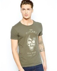Benetton United Colors Of T Shirt With Skull Print