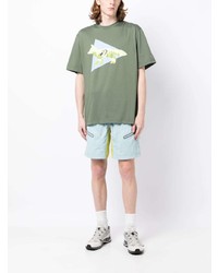 MAISON KITSUNÉ X And Wander Logo Print T Shirt