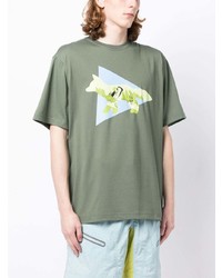 MAISON KITSUNÉ X And Wander Logo Print T Shirt