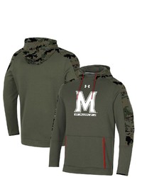 Under Armour Olive Maryland Terrapins Freedom Pullover Hoodie