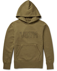 VISVIM Printed Loopback Cotton Blend Jersey Hoodie