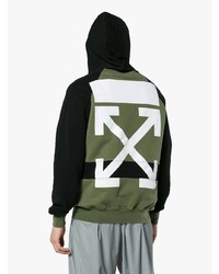 Off-White X Browns Black And Green Arrow Print Hoodie