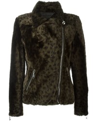 Drome Leopard Print Fur Jacket