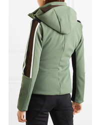 Fendi Hooded Printed Ski Jacket Green