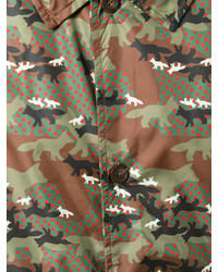MAISON KITSUNÉ Maison Kitsun Camouflage Dog Print Jacket