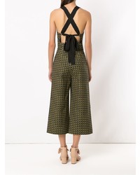 Andrea Marques Printed Cropped Jumpsuit