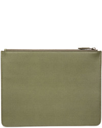 Givenchy Wing Print Leather Pouch Khaki