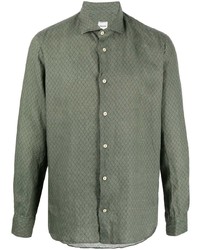 Drumohr Abstract Pattern Linen Shirt