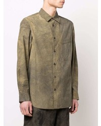 Ziggy Chen Abstract Pattern Cotton Shirt