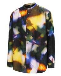 Shanghai Tang Abstract Print Long Sleeve Shirt